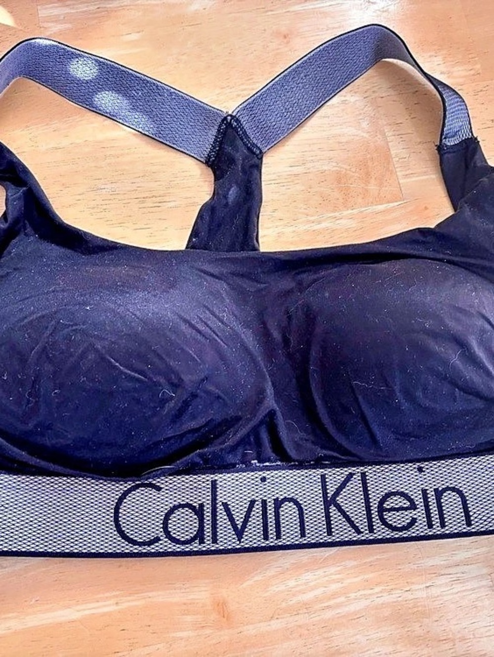 Calvin Klein Archive Logo Lightly Lined Wirefree Bralette Black Large